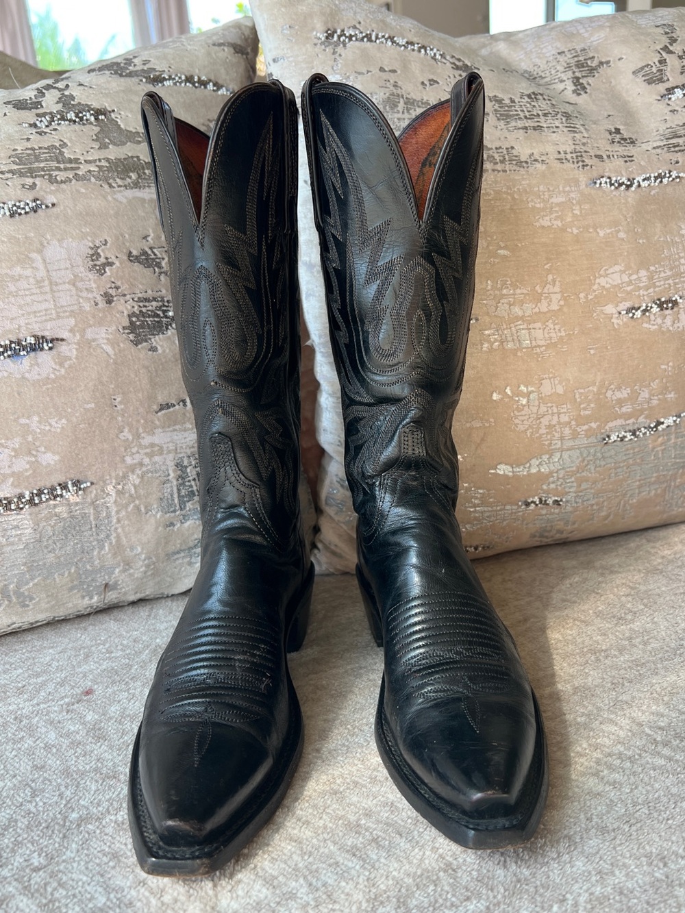 Lucchese 1883 Savannah N4554.54 Dark Chocolate/ Mahogany Western Boots 6 1/2 B